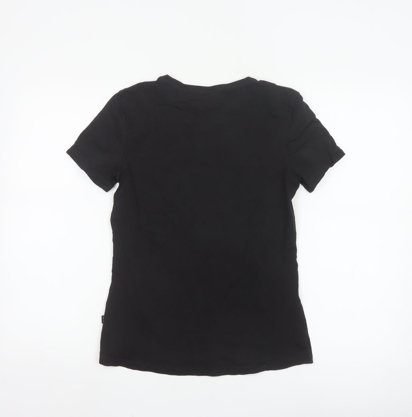 Puma Girls Black Short Sleeve Crew Neck Logo T-Shirt Size 15-16 Years