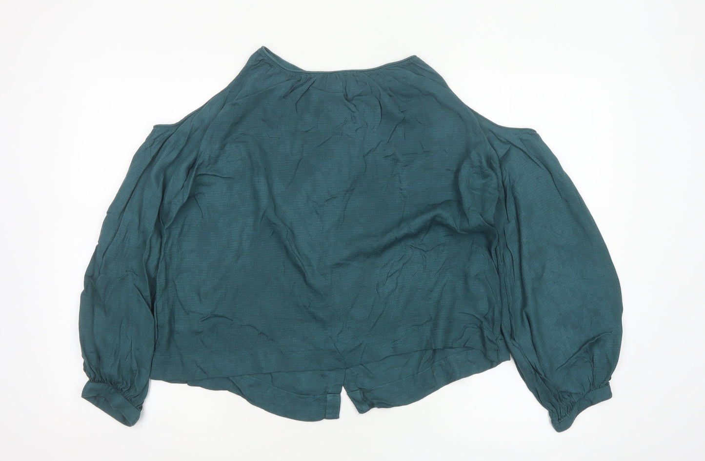Vero Moda Women Green Off Shoulder Long Sleeve Blouse Size M