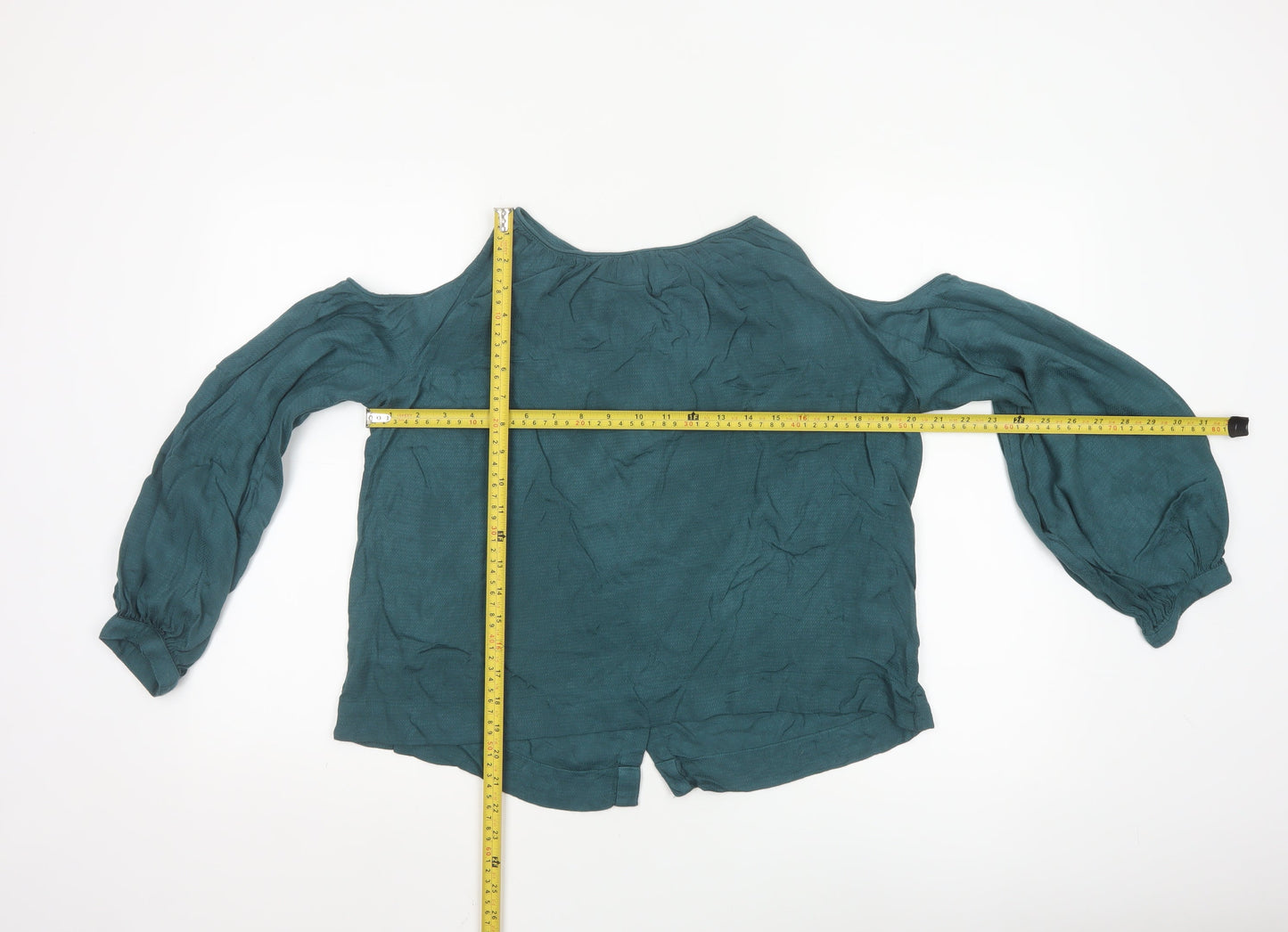 Vero Moda Women Green Off Shoulder Long Sleeve Blouse Size M