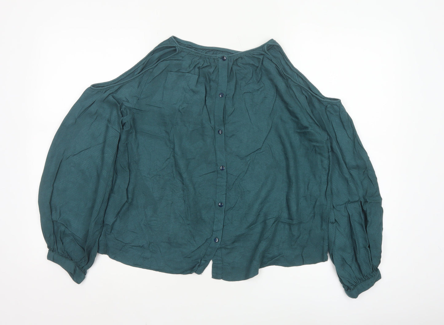 Vero Moda Women Green Off Shoulder Long Sleeve Blouse Size M