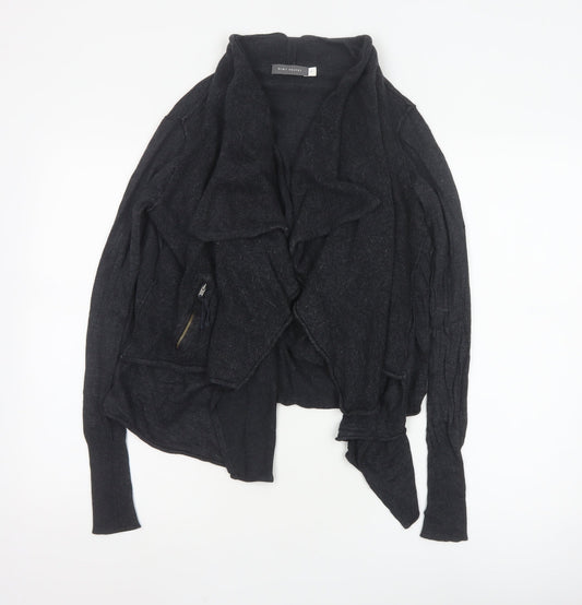 Mint Velvet Women's Black Size 8 Open Front Knit Cardigan