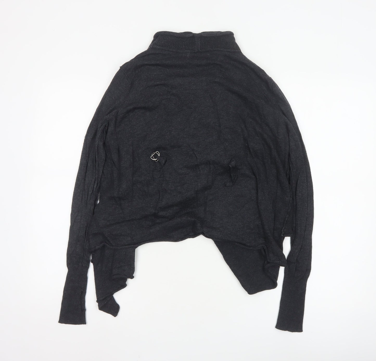 Mint Velvet Women's Black Size 8 Open Front Knit Cardigan