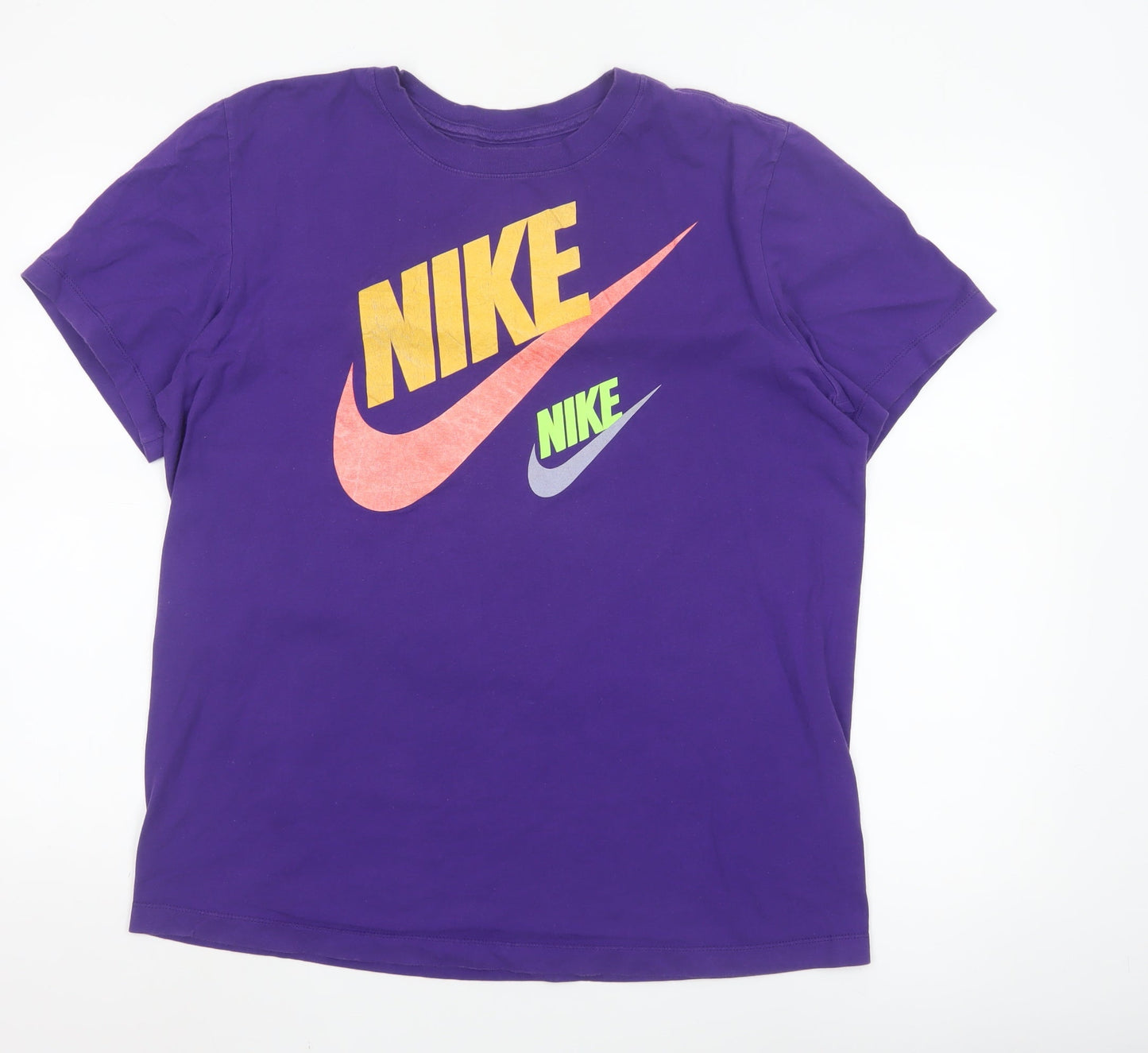 Nike Men's Purple Graphic Logo Sports T-Shirt Size S