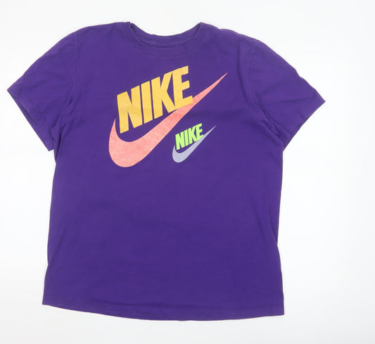 Nike Men's Purple Graphic Logo Sports T-Shirt Size S