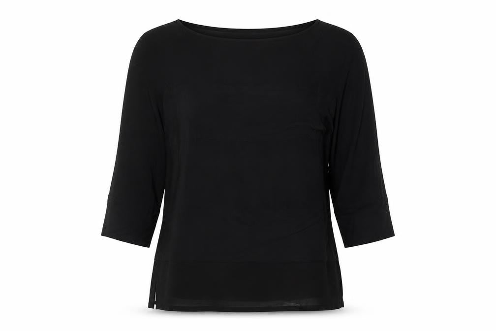 Warehouse Women’s Black 3/4 Sleeve Viscose Blouse UK 14