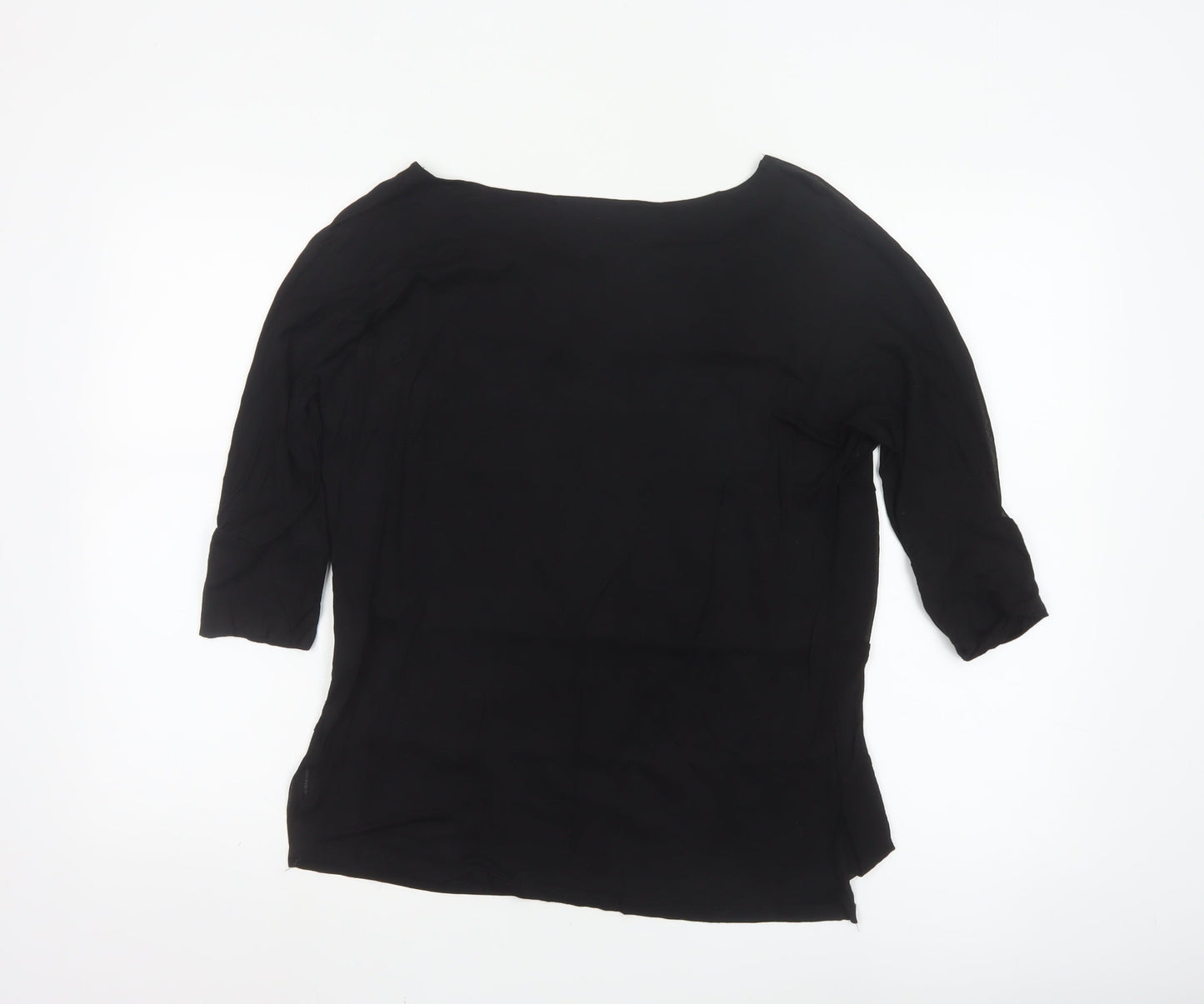 Warehouse Women’s Black 3/4 Sleeve Viscose Blouse UK 14