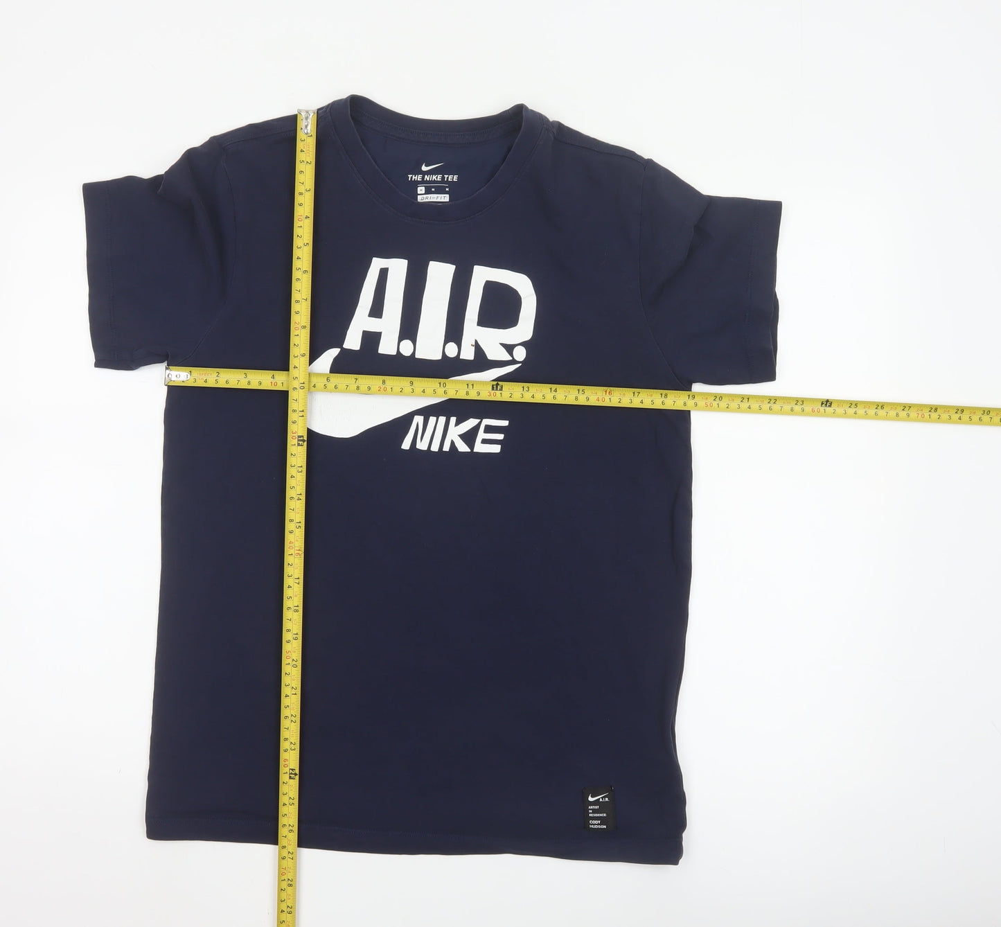 Nike Men's Navy Blue AIR Dri-FIT Graphic T-Shirt Size M