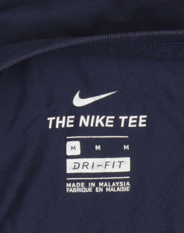 Nike Men's Navy Blue AIR Dri-FIT Graphic T-Shirt Size M