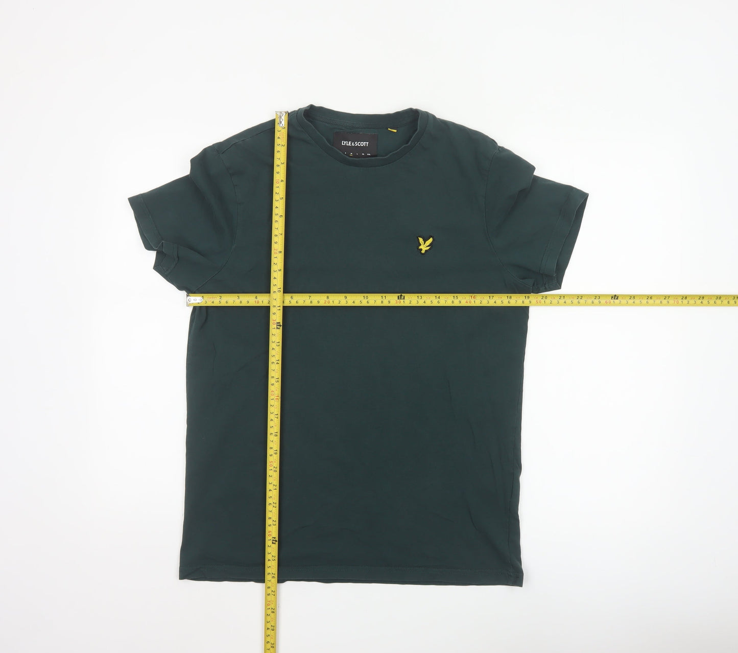 Lyle & Scott Men's Green Cotton Crew Neck Short Sleeve T-Shirt Size M