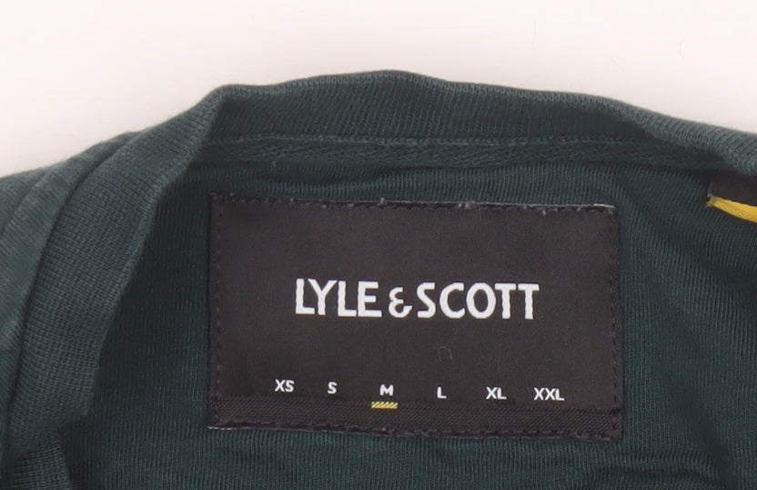 Lyle & Scott Men's Green Cotton Crew Neck Short Sleeve T-Shirt Size M