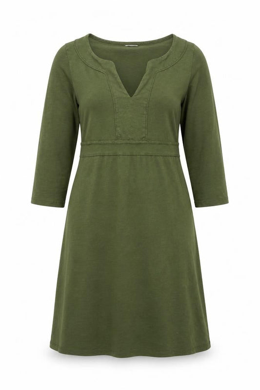 Boden Women Green Size 12 A-Line Cotton Knee Length Dress