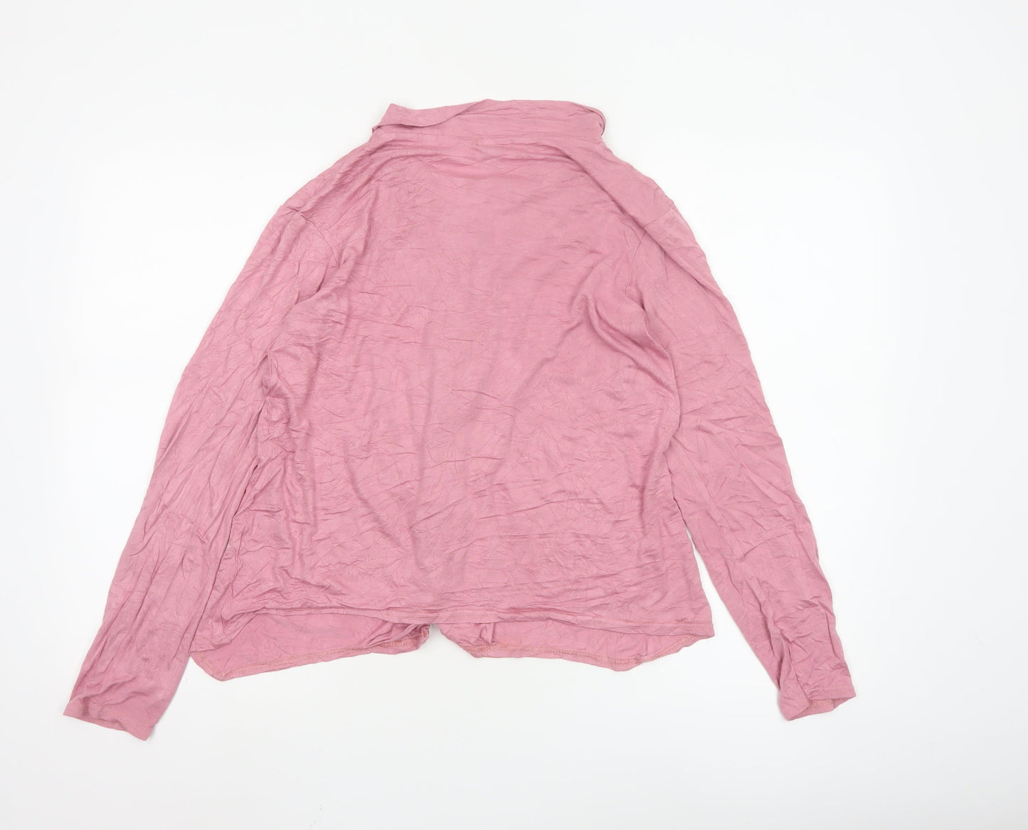 Boohoo Women’s Pink Long Sleeve Button-Up Shirt UK 6
