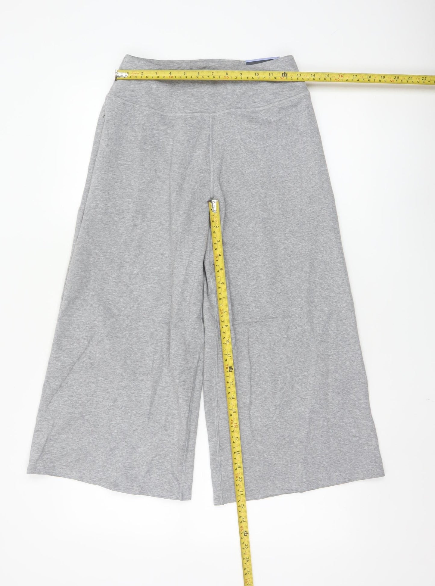 Marks and Spencer Women’s Grey Wide-Leg Jersey Trousers Size 8