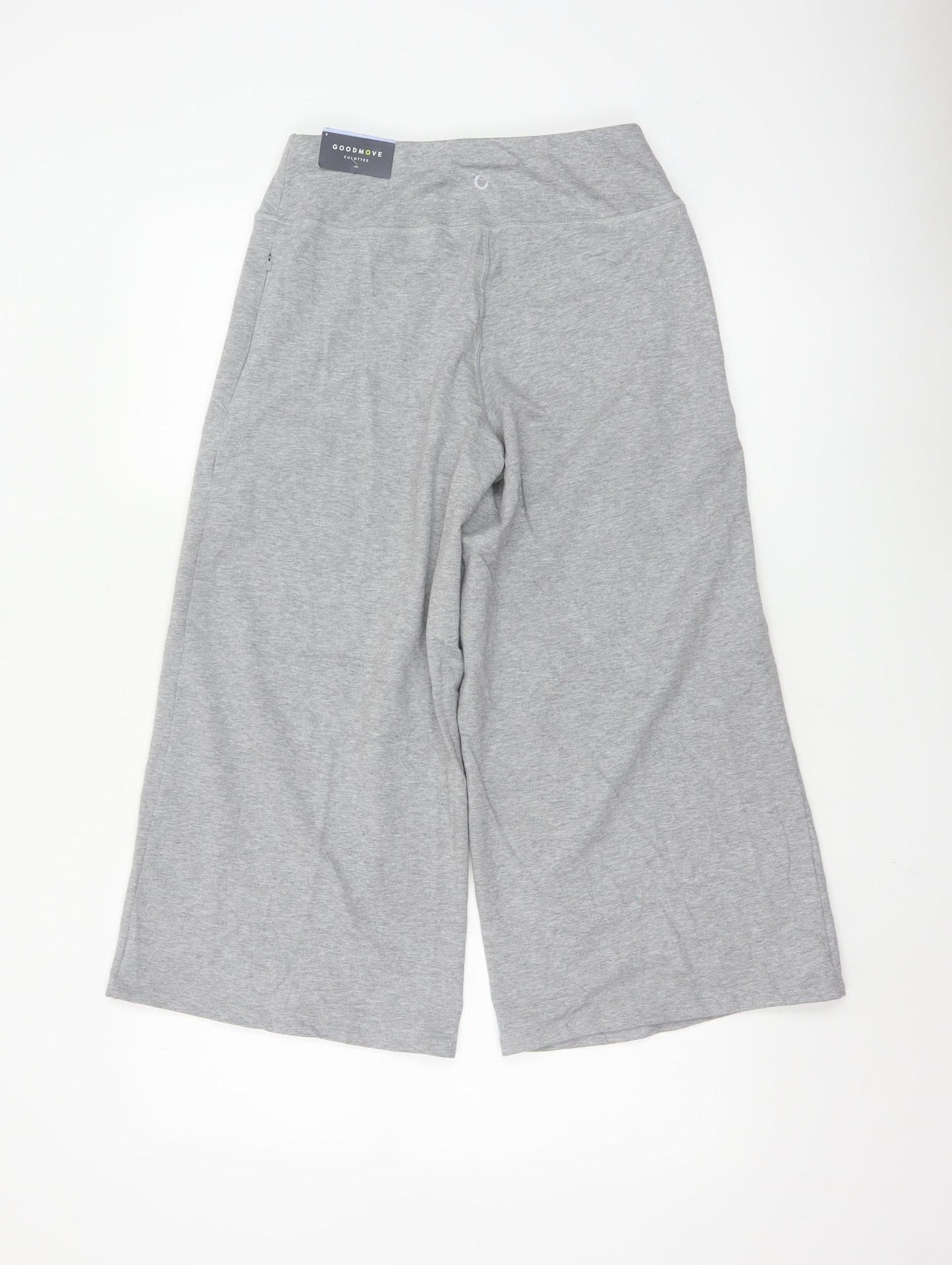 Marks and Spencer Women’s Grey Wide-Leg Jersey Trousers Size 8