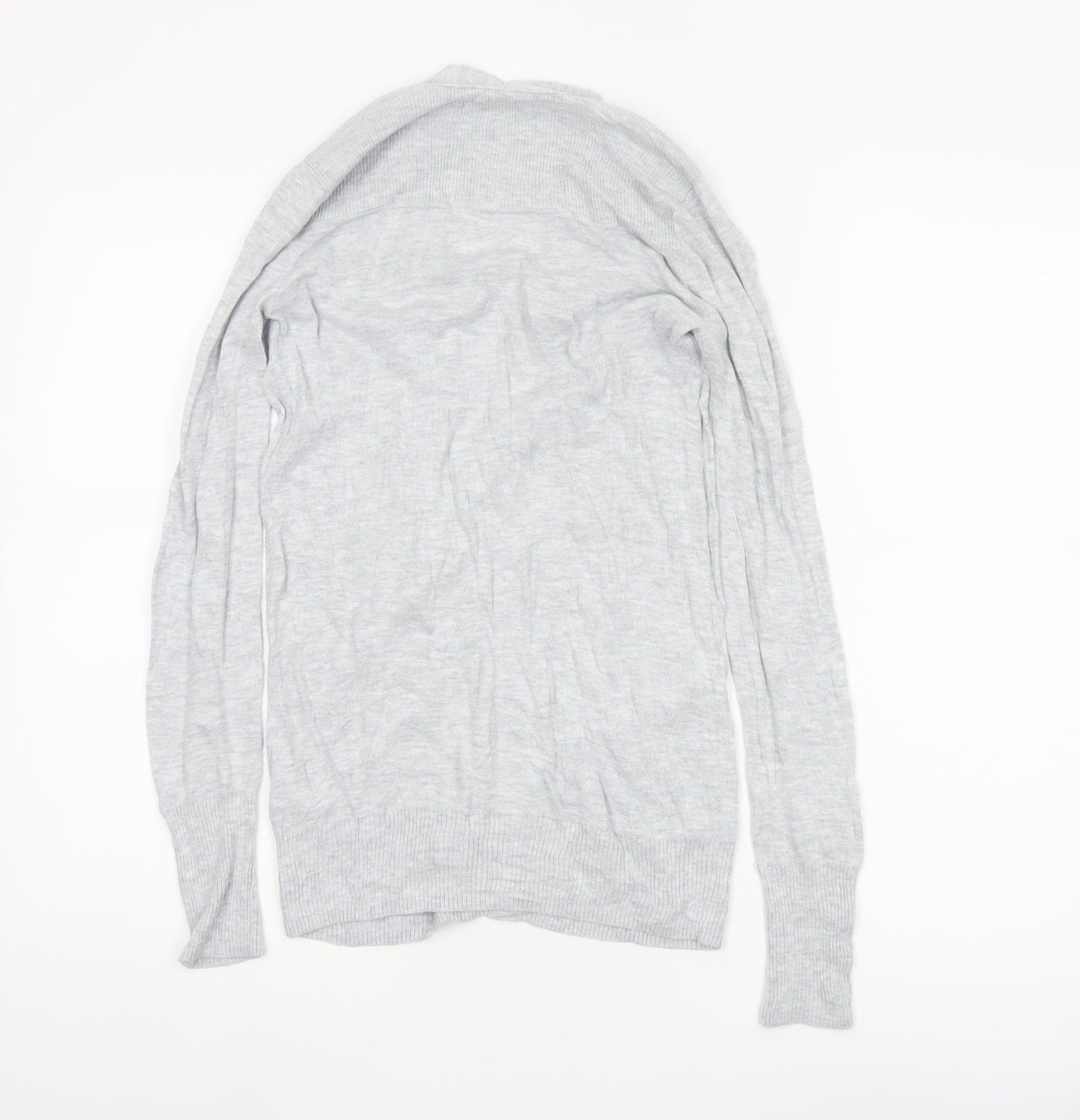 Hollister Women Grey Knit Long Sleeve Button Cardigan Small