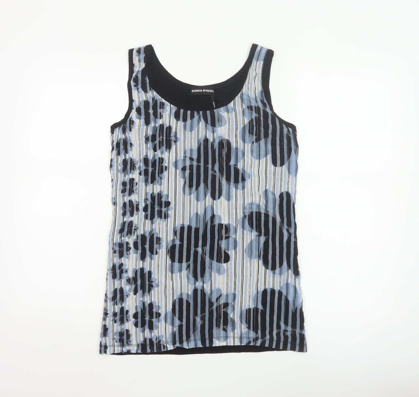 Sonia Rykiel Women’s Blue Floral Camisole Tank Top L
