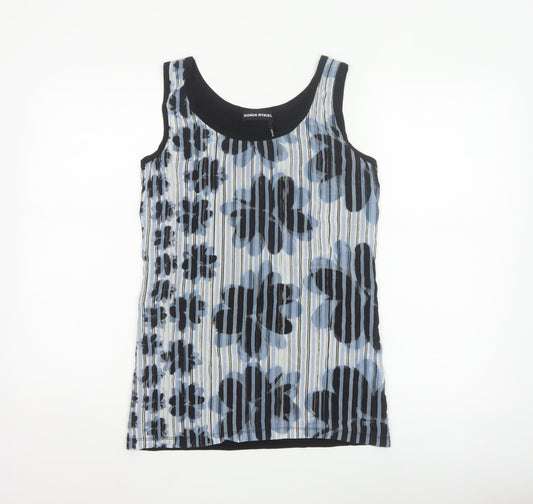 Sonia Rykiel Women’s Blue Floral Camisole Tank Top L