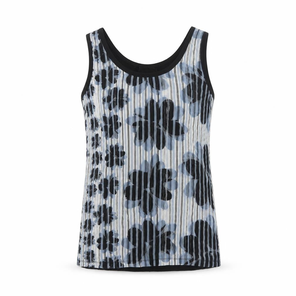 Sonia Rykiel Women’s Blue Floral Camisole Tank Top L