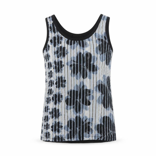Sonia Rykiel Women’s Blue Floral Camisole Tank Top L