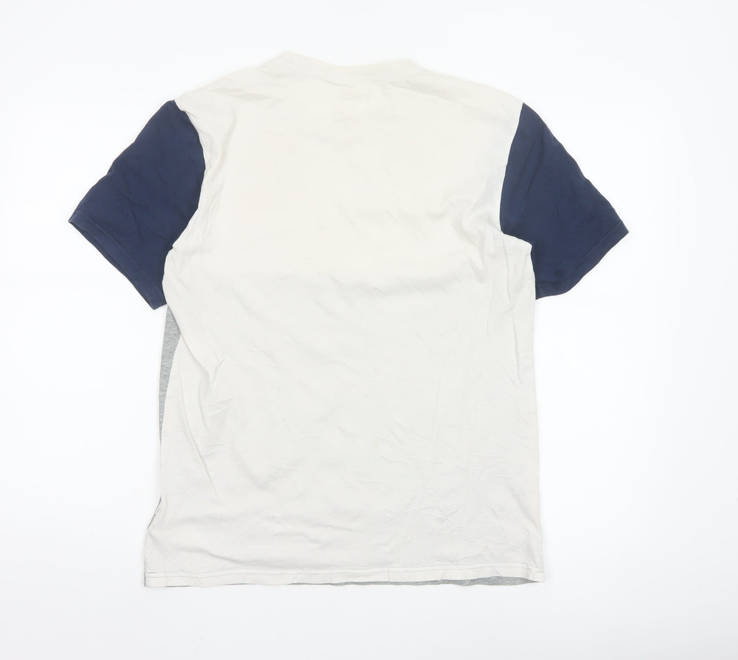 Converse Men's Grey Colourblock Crew Neck Short Sleeve T-Shirt M