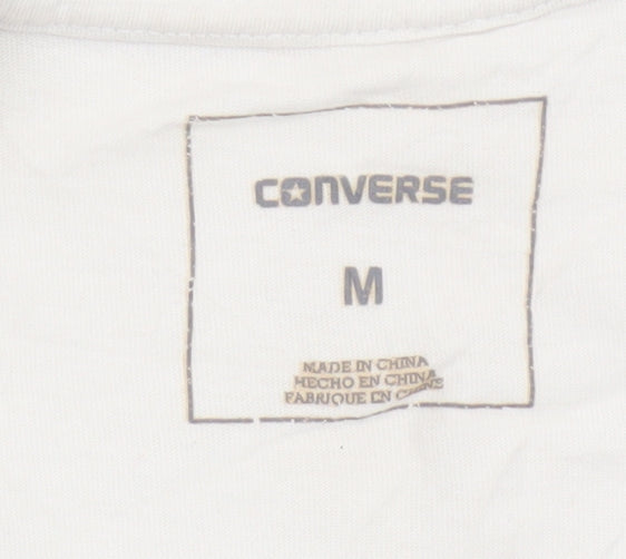 Converse Men's Grey Colourblock Crew Neck Short Sleeve T-Shirt M