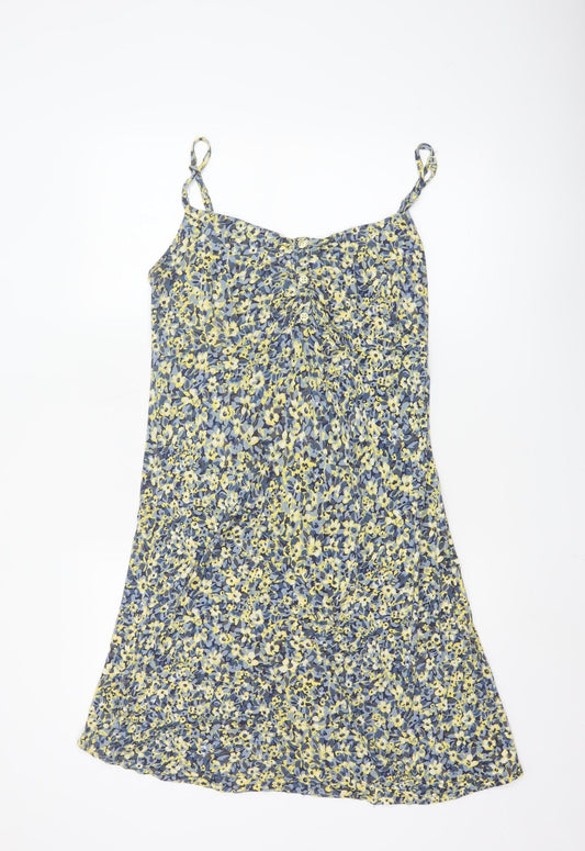 Marks and Spencer Per Una Women's Multicoloured Floral V-Neck Slip Dress Size 16