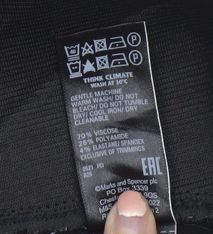 Marks and Spencer Women’s Black High Rise Slim Fit Leggings Size 12
