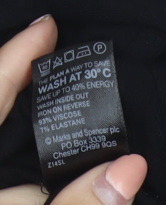 Marks and Spencer Women’s Black 3/4 Sleeve Tunic Blouse UK 22