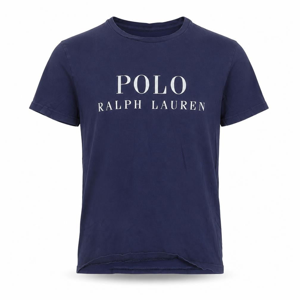 Ralph Lauren Boys Blue Logo Cotton T-Shirt Size S Short Sleeve