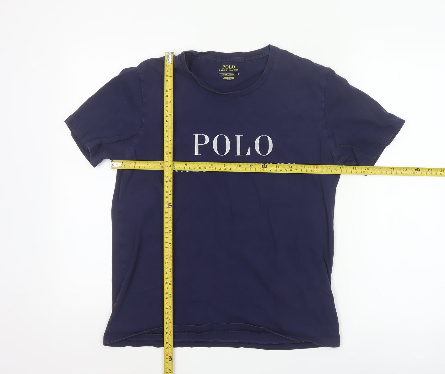 Ralph Lauren Boys Blue Logo Cotton T-Shirt Size S Short Sleeve