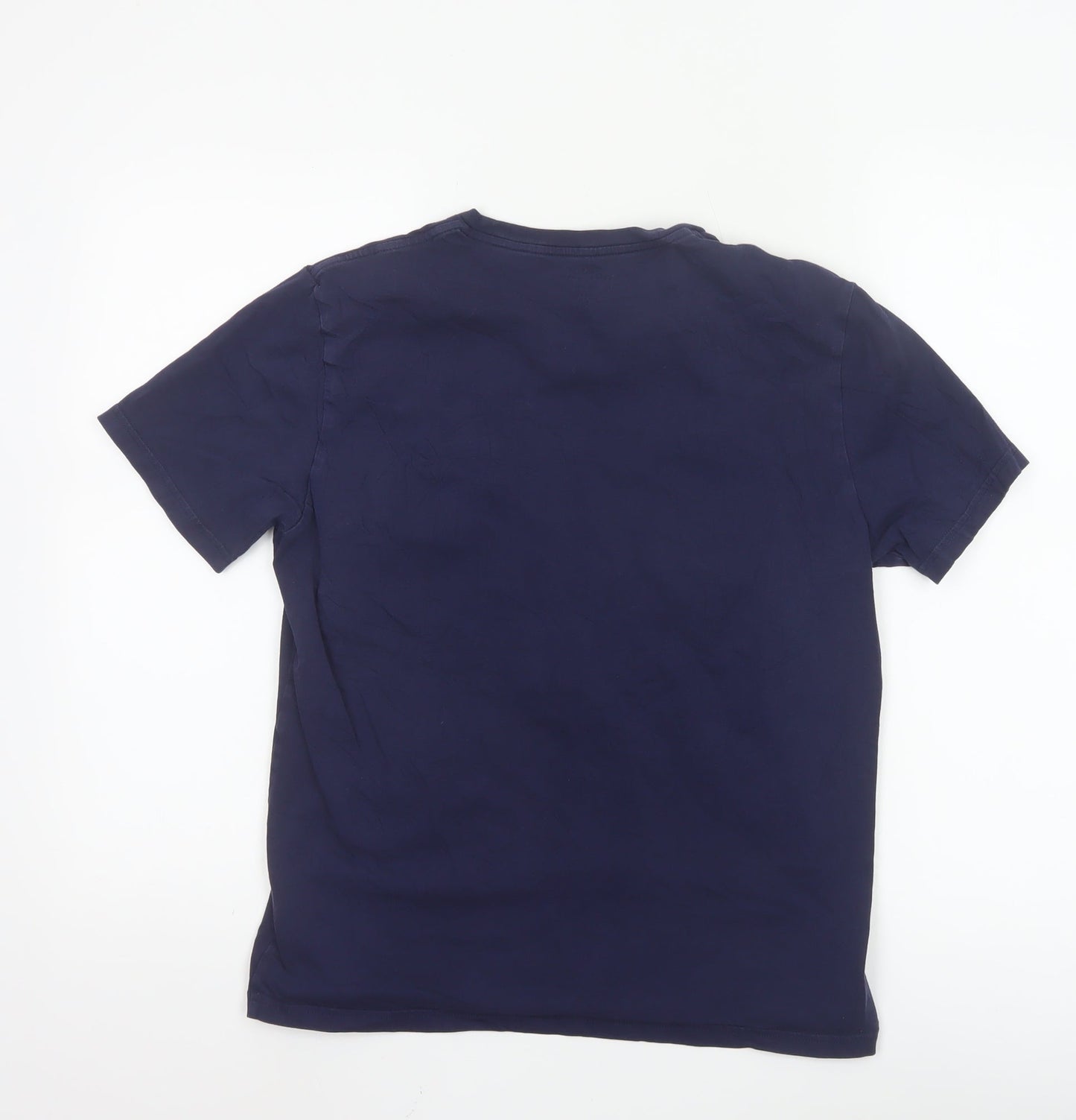 Ralph Lauren Boys Blue Logo Cotton T-Shirt Size S Short Sleeve
