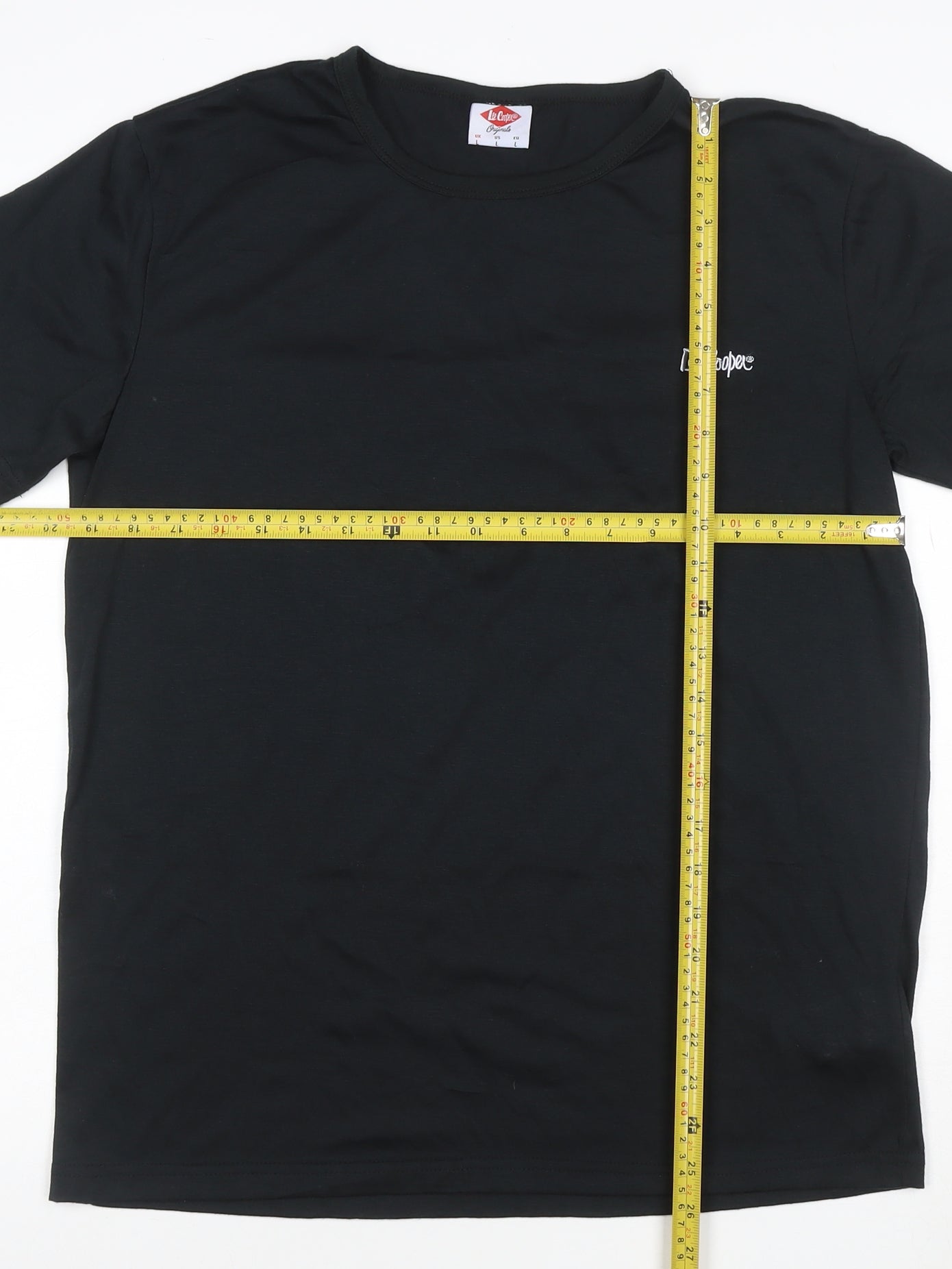 Lee Cooper Men's Black L Short Sleeve Crew Neck T-Shirt