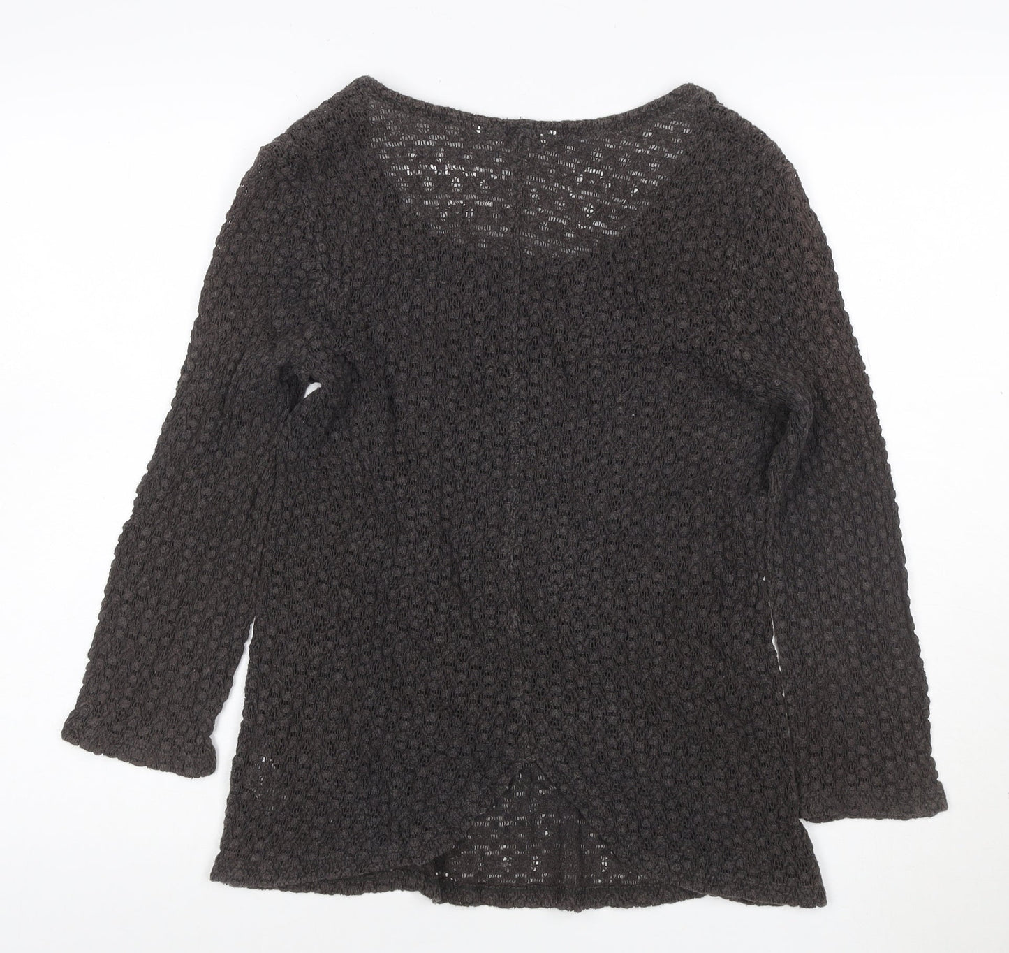FatFace Women Brown Knit Cotton Pullover Jumper Size 14