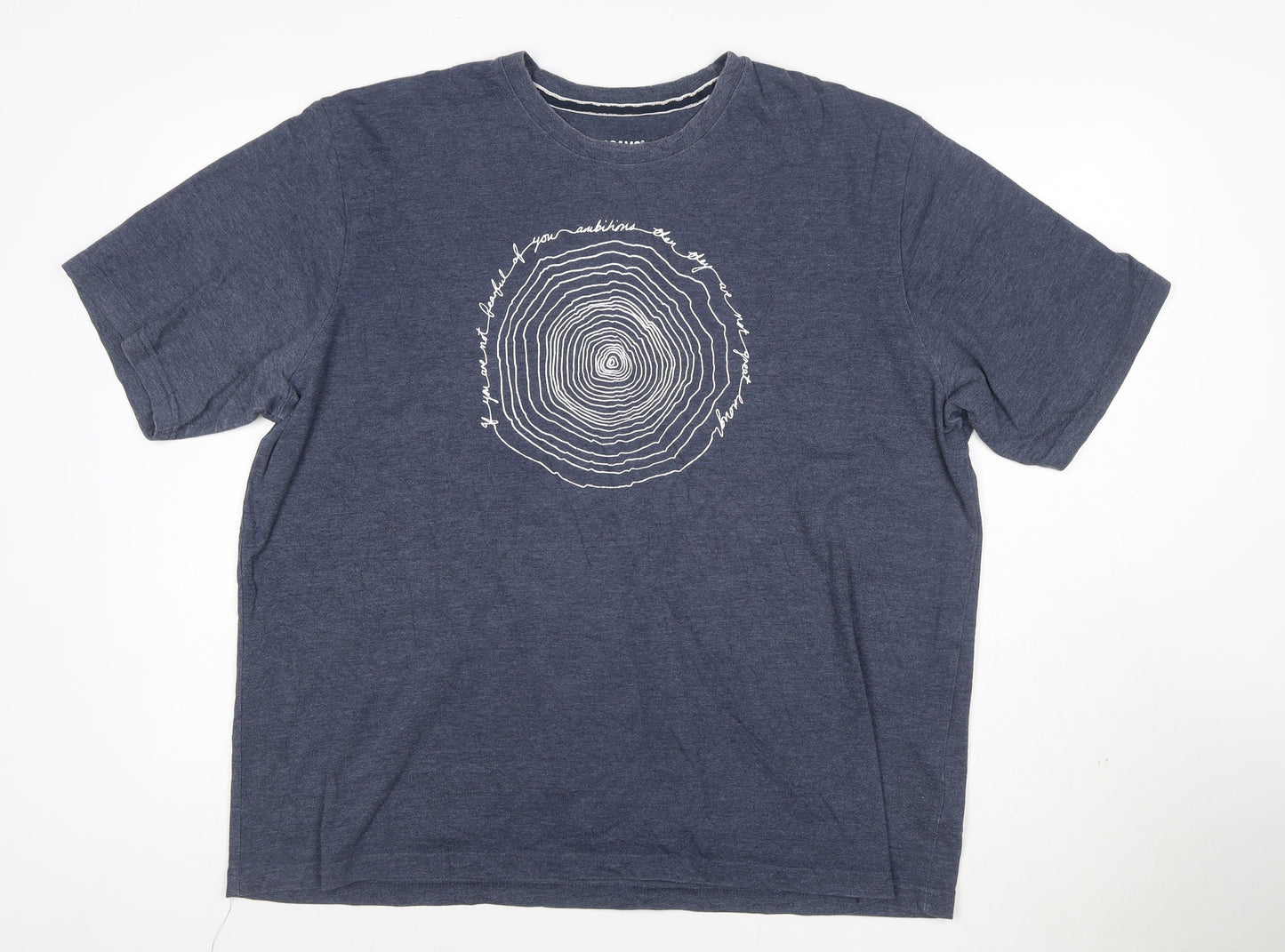Jacamo Men's Blue Nature Print Crew Neck 1XL T-Shirt