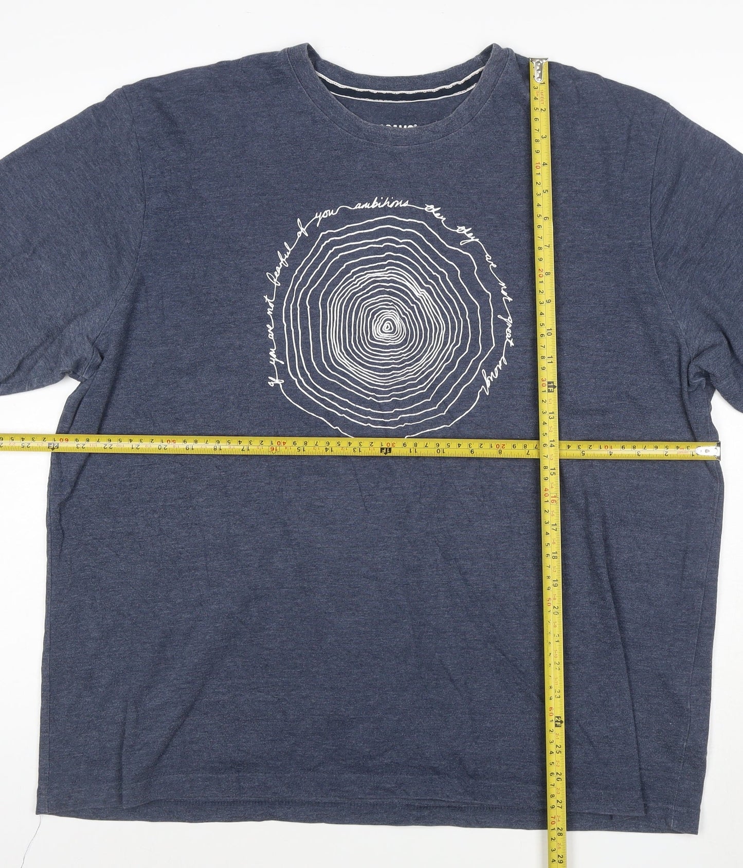 Jacamo Men's Blue Nature Print Crew Neck 1XL T-Shirt