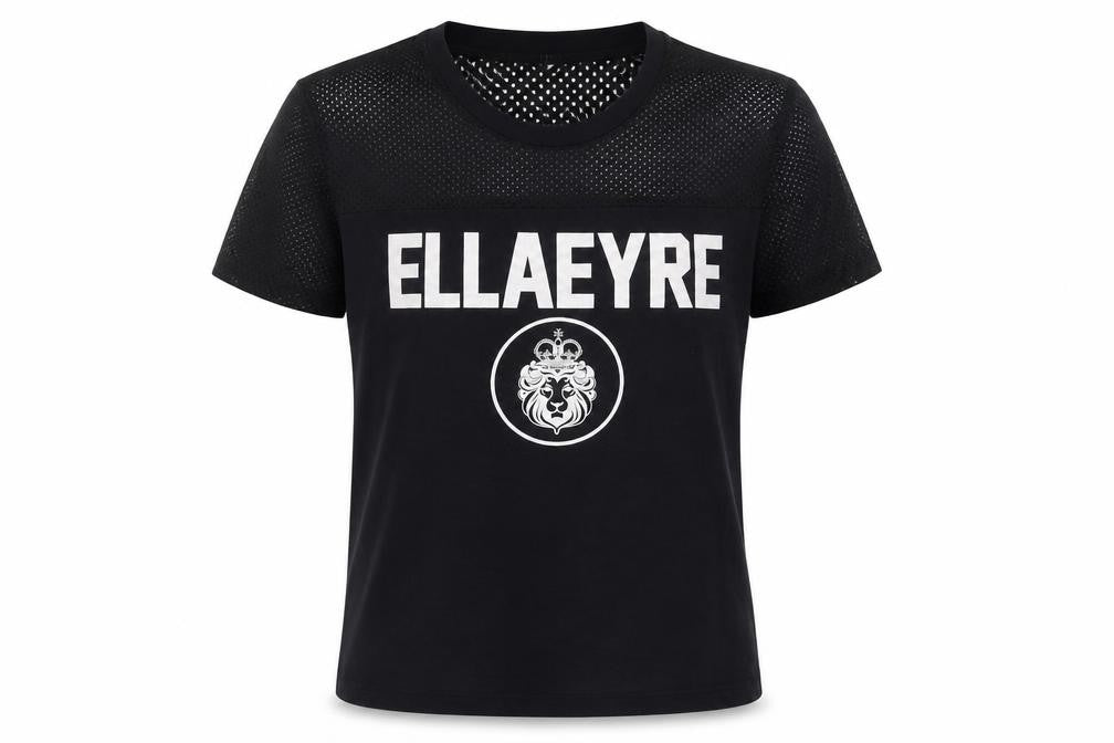 ELLA EYRE Women's Black Jersey Sports T-Shirt Size M