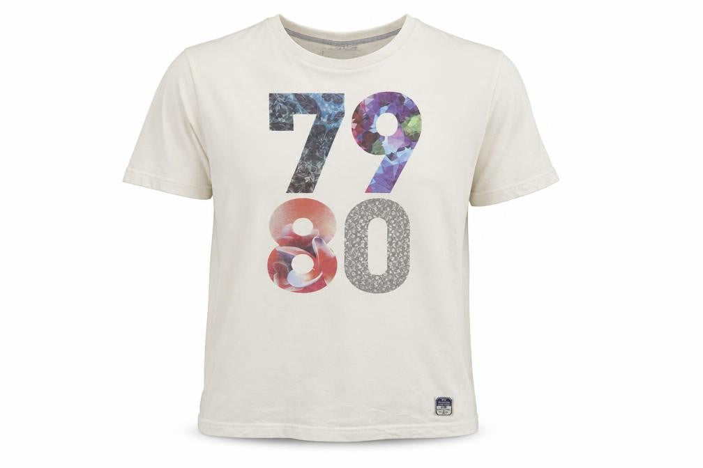 Jacamo Men’s White XL 70s 80s Graphic Print Cotton Crew Neck T-Shirt