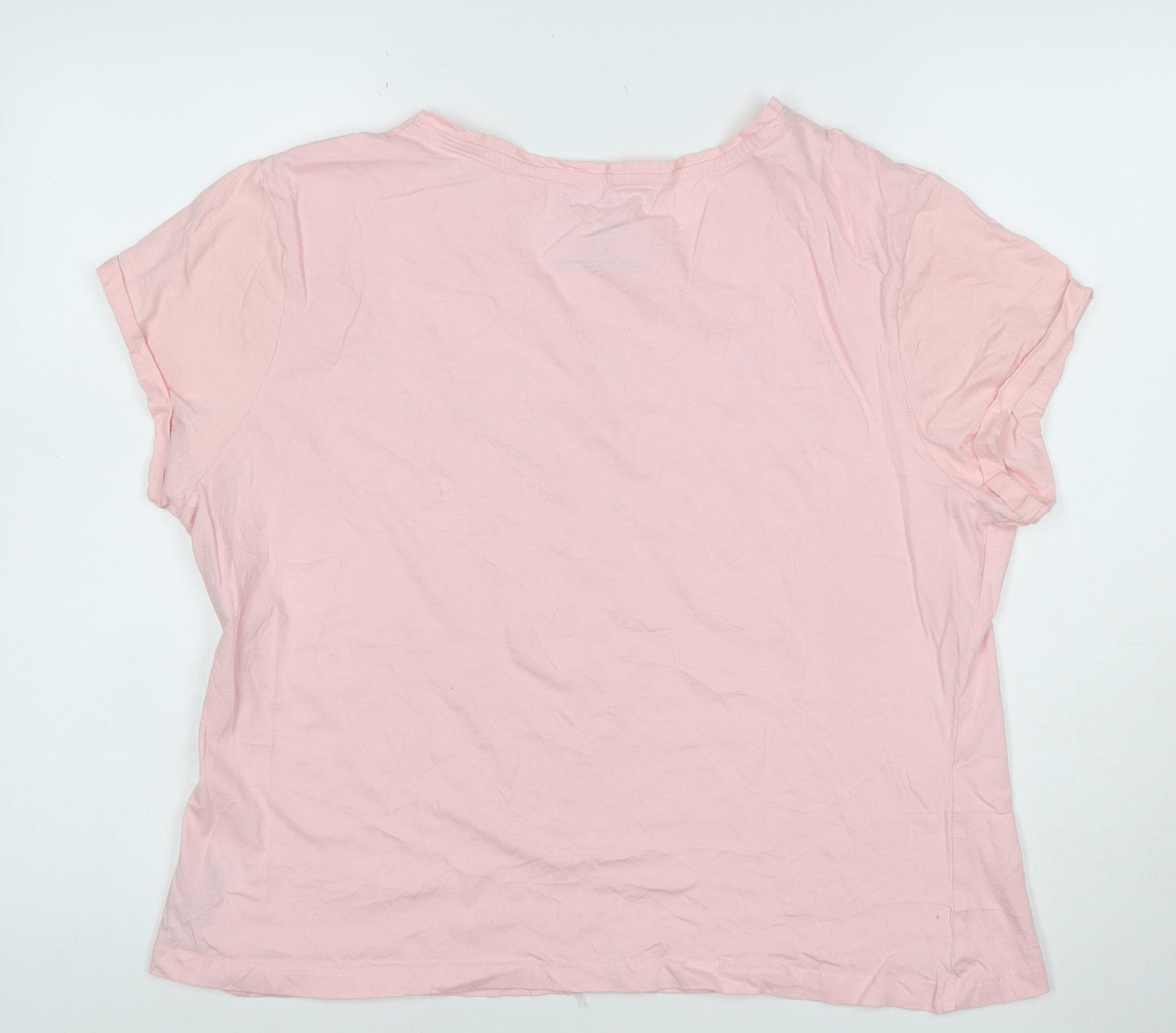 Friends Women's Pink Short Sleeve Cotton T-Shirt Size L