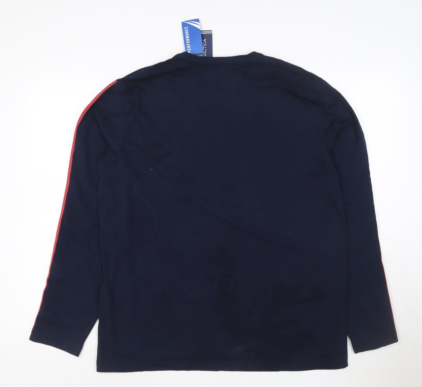 Nautica Men Blue Long Sleeve Performance T-Shirt L