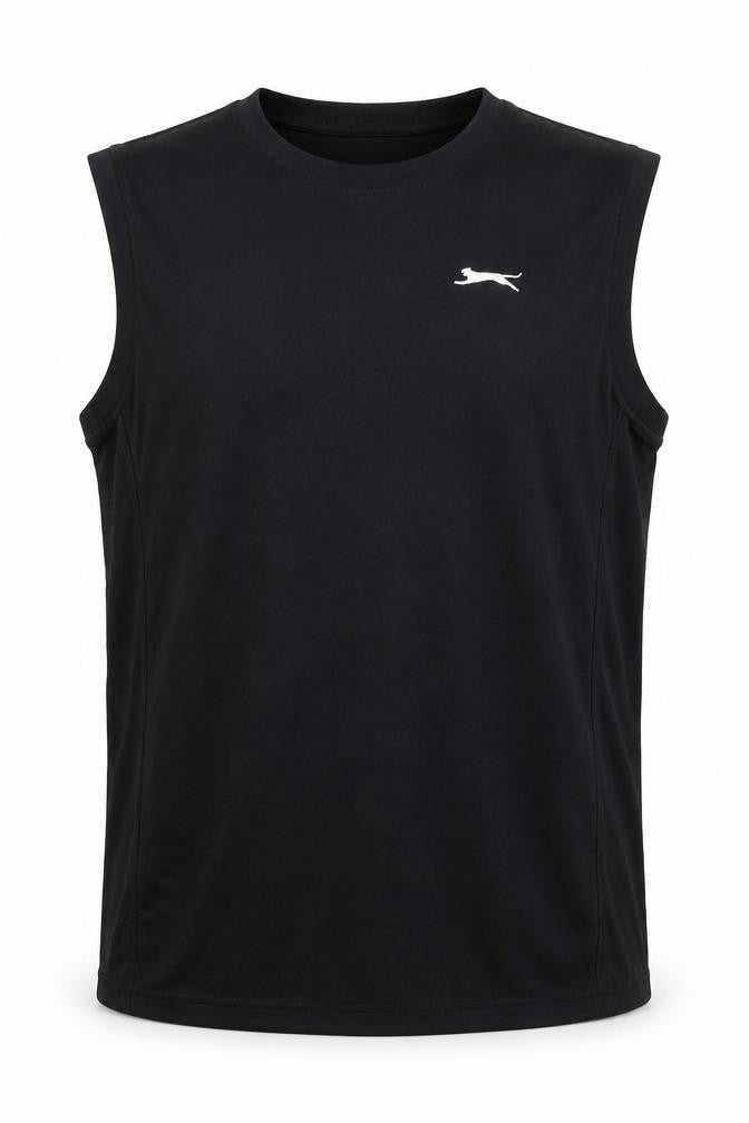 Slazenger Men's Black Sleeveless Crew Neck Athletic T-Shirt Size L
