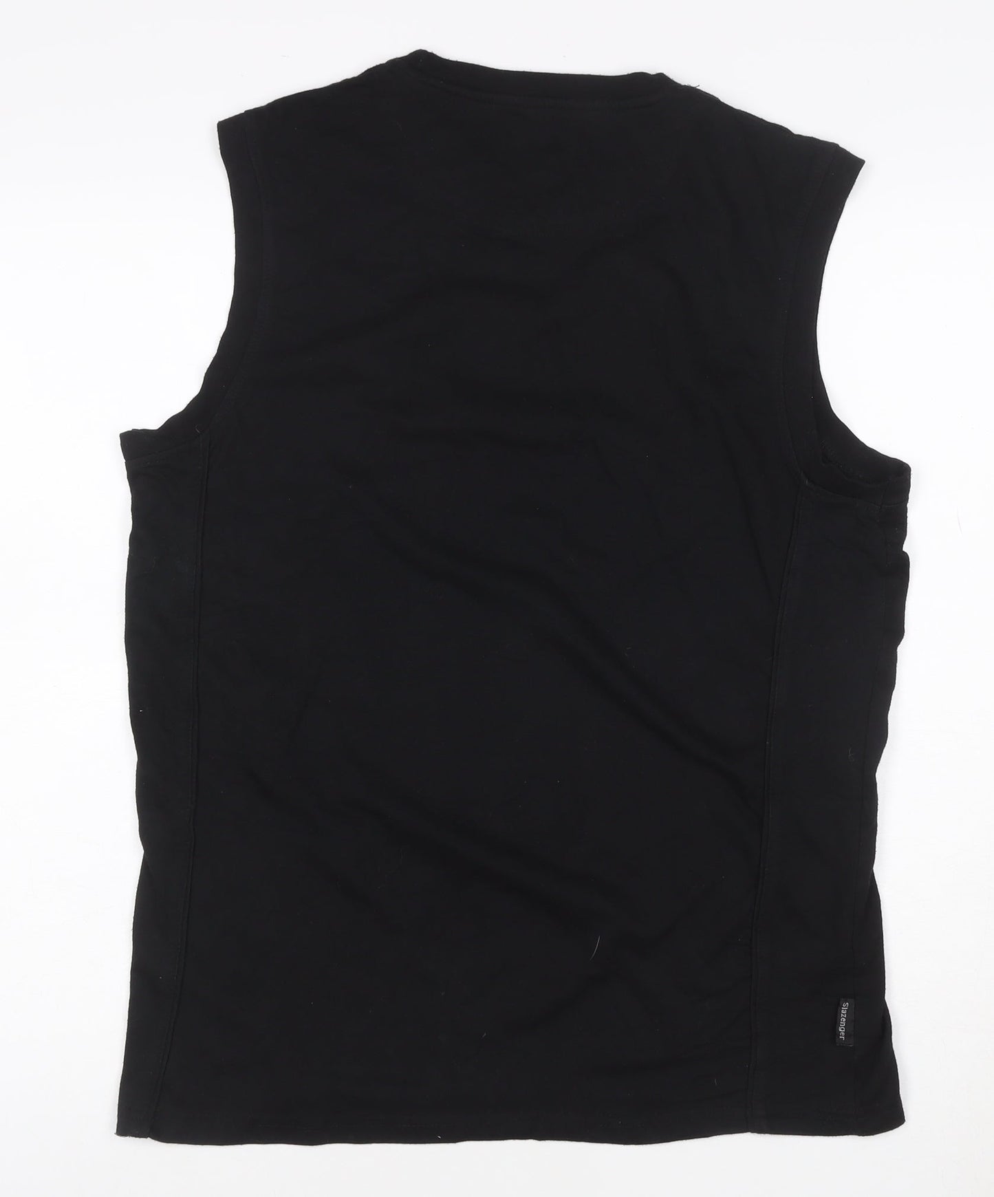 Slazenger Men's Black Sleeveless Crew Neck Athletic T-Shirt Size L