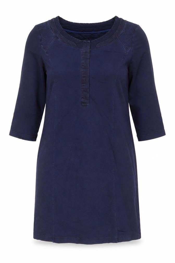 Sandwich Women’s Navy Blue S Shift Dress 3/4 Sleeve Cotton Blend