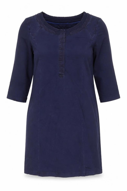 Sandwich Women’s Navy Blue S Shift Dress 3/4 Sleeve Cotton Blend