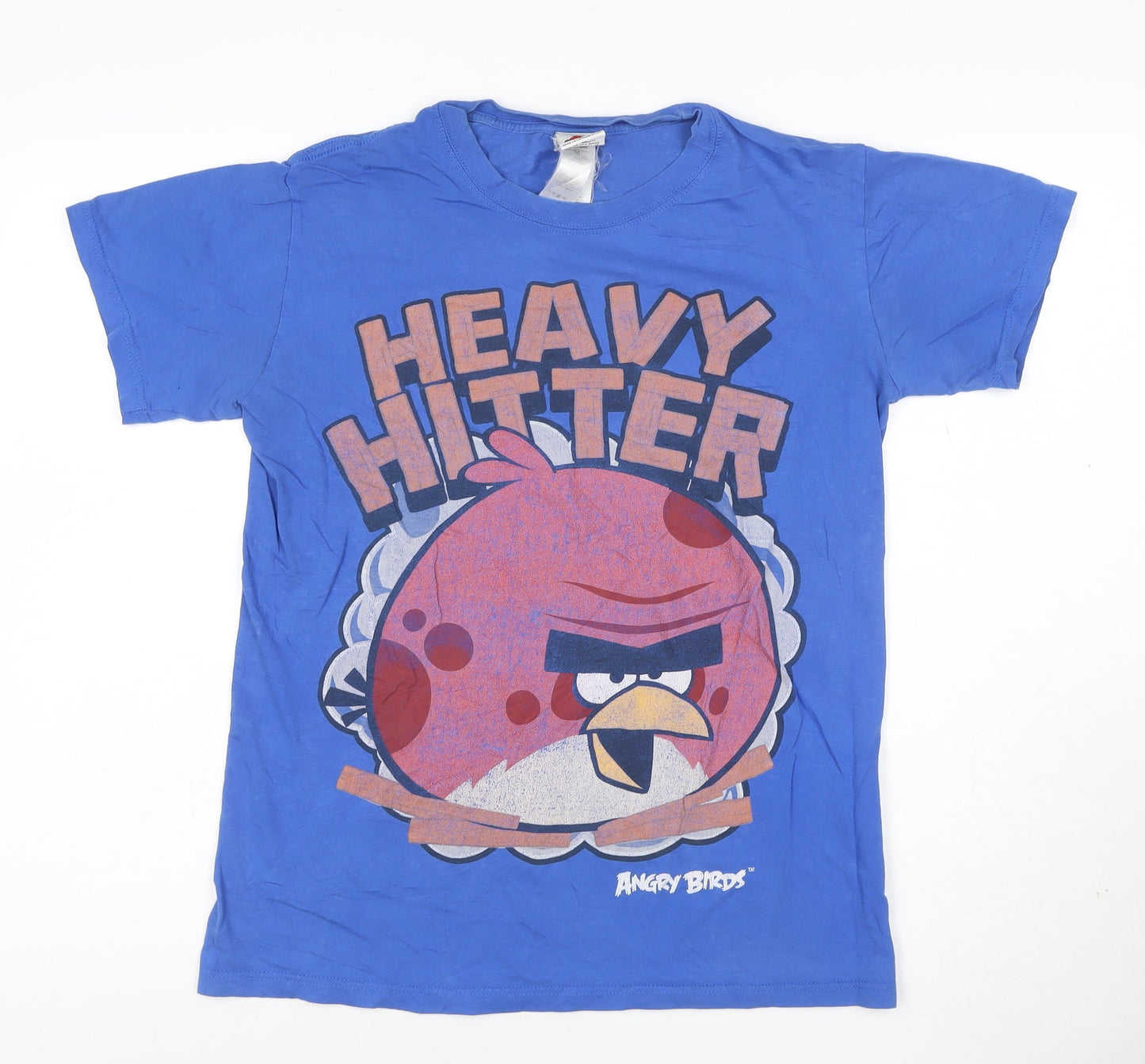 Cedar Wood State Men's Blue Angry Birds Graphic T-Shirt Size M