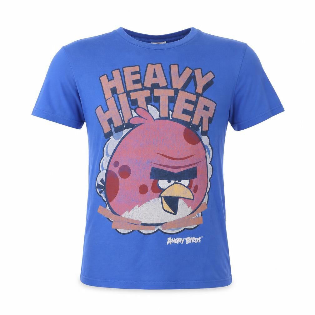 Cedar Wood State Men's Blue Angry Birds Graphic T-Shirt Size M