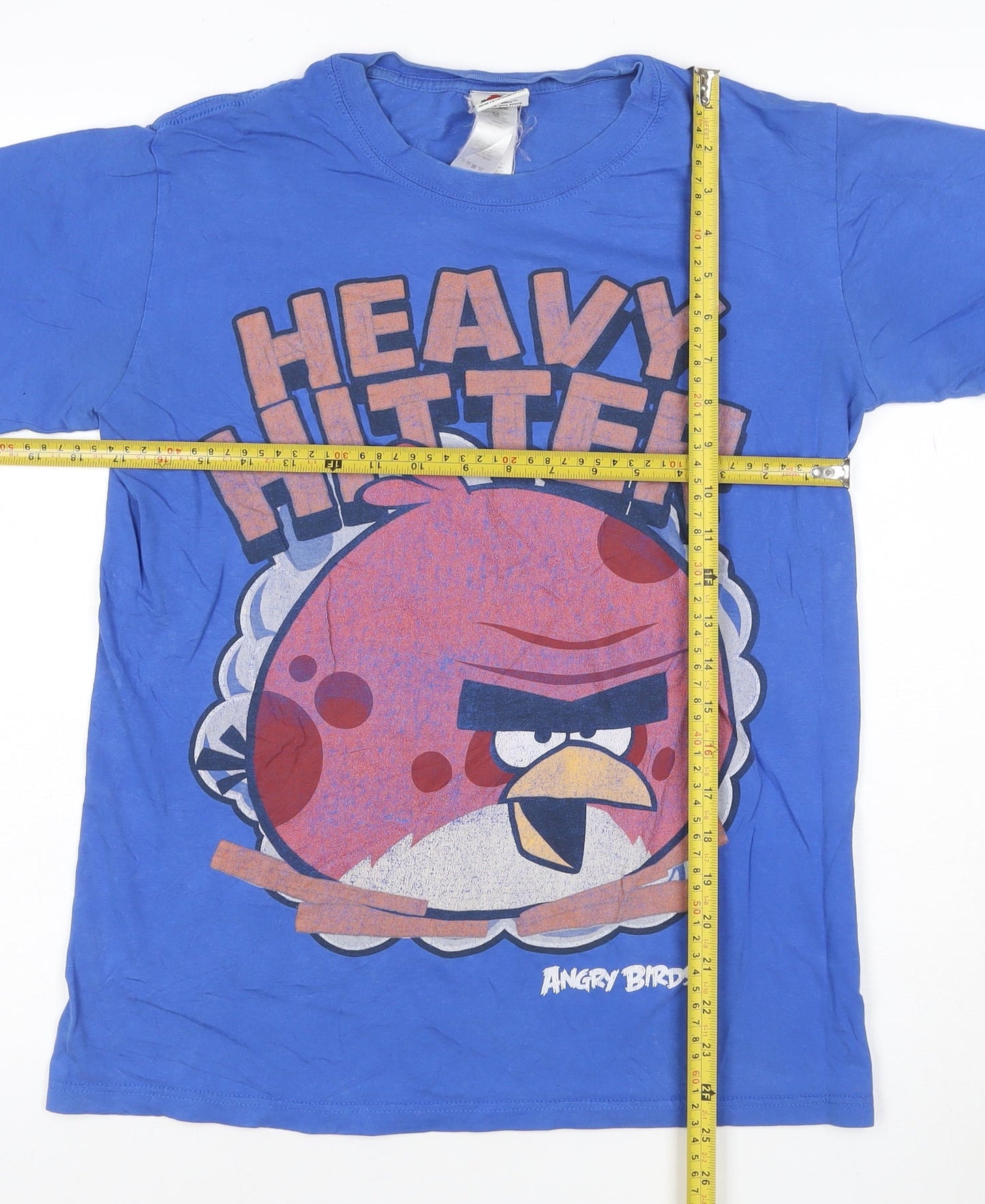 Cedar Wood State Men's Blue Angry Birds Graphic T-Shirt Size M