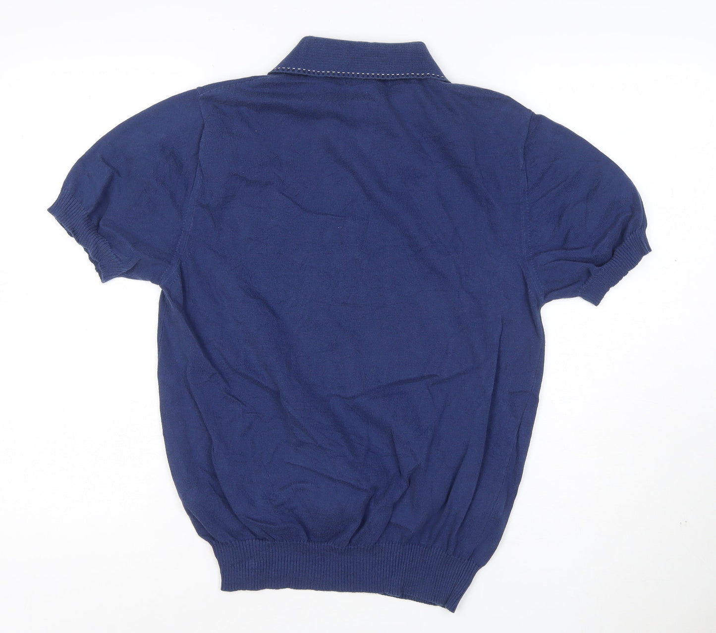 Fred Perry Women's Blue Cotton Polo Shirt Size 12 Classic Fit