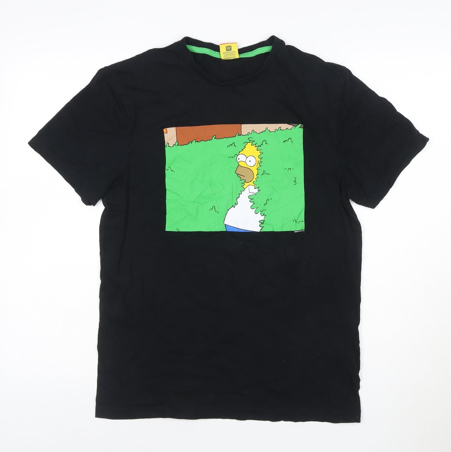 The Simpsons Men's Black Homer Simpson Funny Graphic T-Shirt M