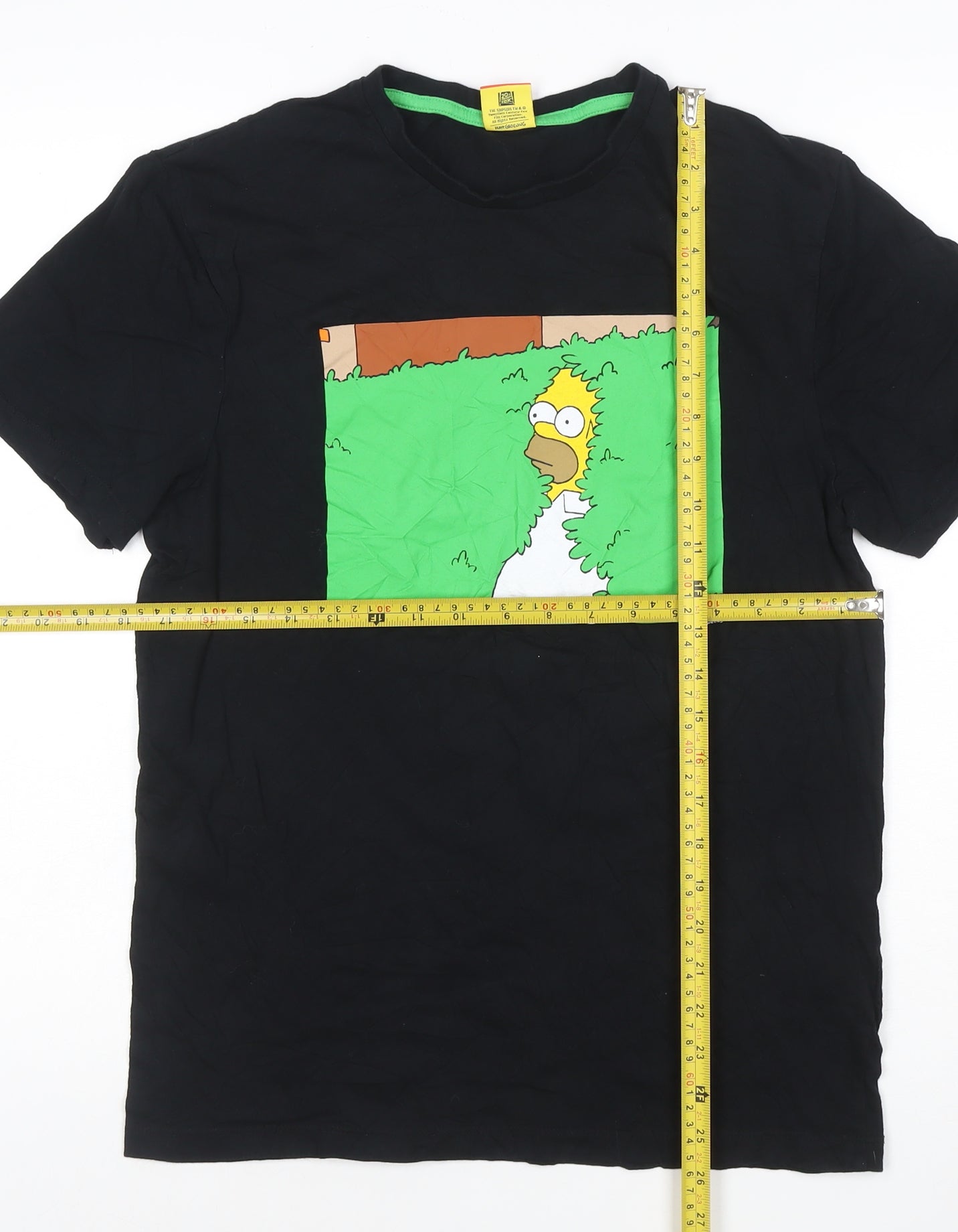 The Simpsons Men's Black Homer Simpson Funny Graphic T-Shirt M