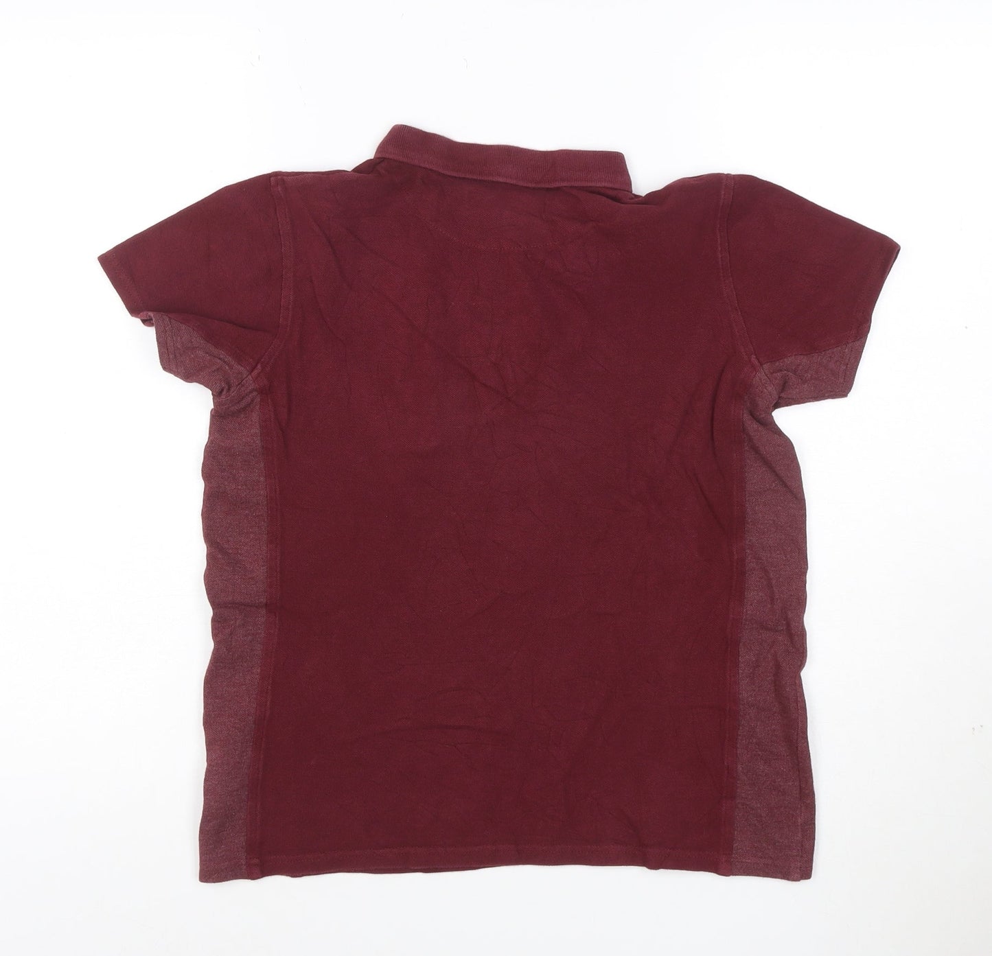 Lyle & Scott Boys Red Polo Shirt 12-13 Years Short Sleeve Cotton Top
